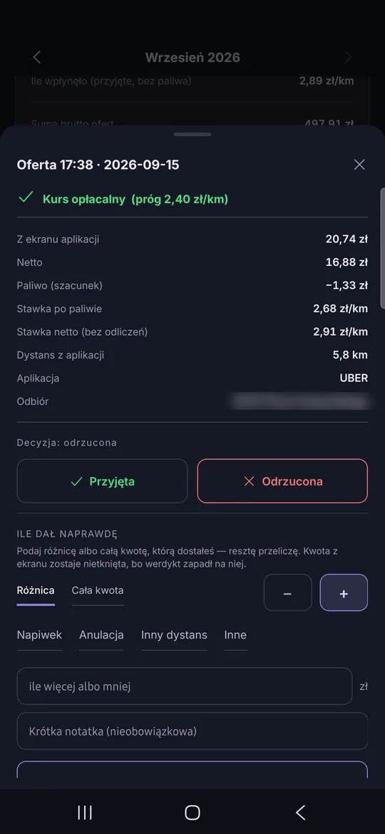 Szczegóły jednej oferty